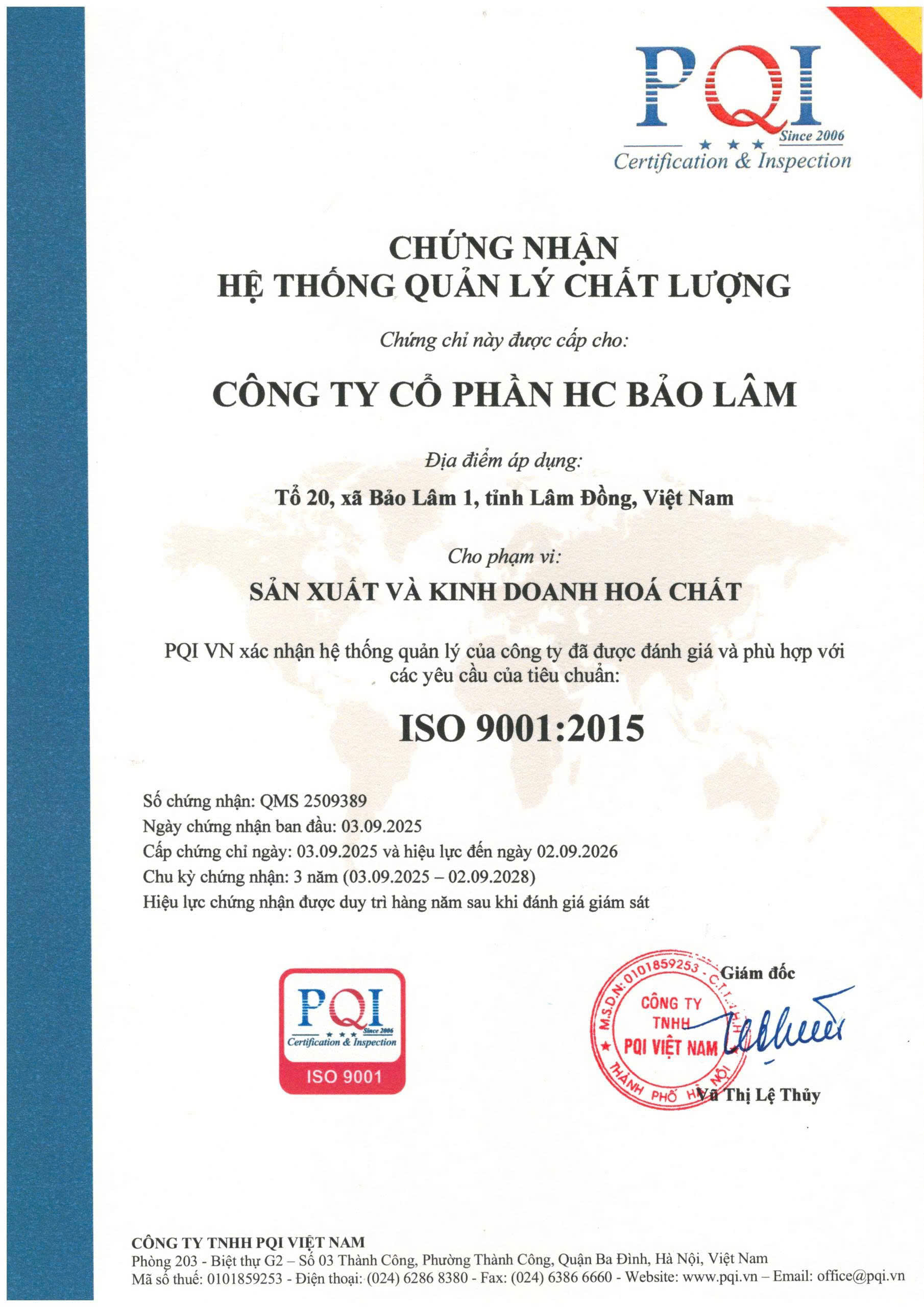 Hóa chất Bảo Lâm